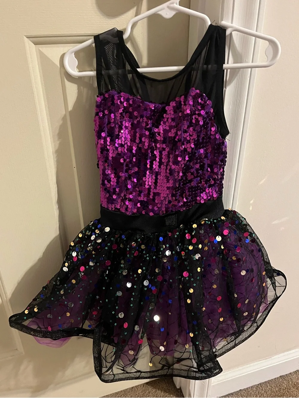 Weissman SC Small Child Purple Sequin Dance Costume Tutu 14365